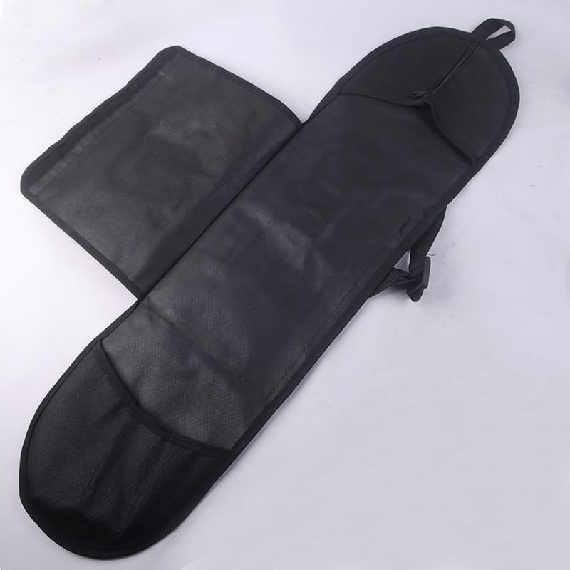 SquEqu Skateboard Bag Backpack 31'' Slim Foldable Nylon Skate Board Carry Bags with Gloves Pouch Portable Longboard Handy Storage Organizer with Adjustable Strap for Travel Outdoor Skating Skateboards - Image 5